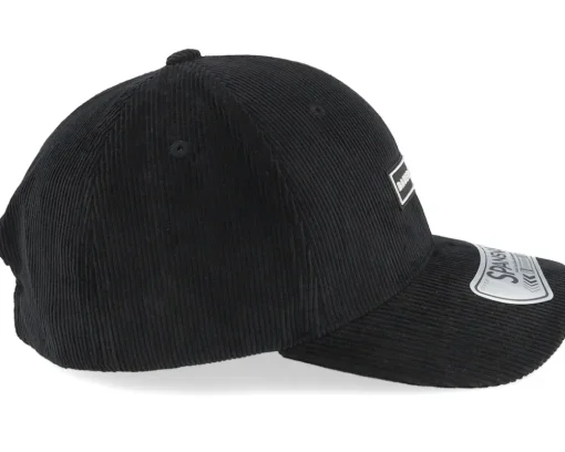 Corduroy Cap Black Adjustable - Bauer