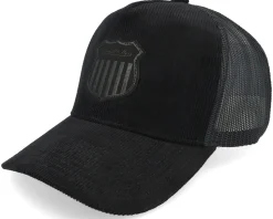 Corduroy Shield Black/Black Trucker - Mitchell & Ness