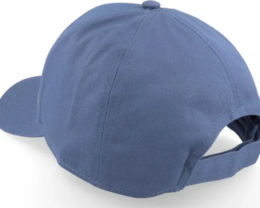Cotton Fabric Baseball Cap Steel Blue Adjustable - Seeberger