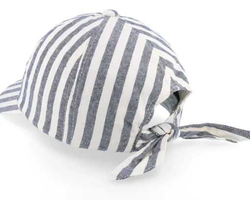 Cotton Mix Baseballcap Stripe Design Swallow Blue Dad Cap - Seeberger