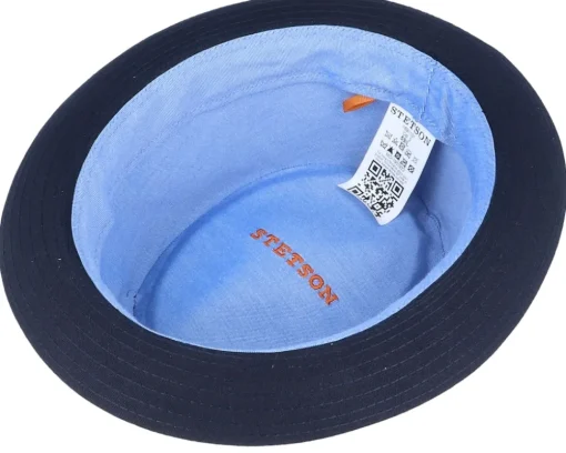 Cotton Navy/Gun Metal Pork Pie - Stetson