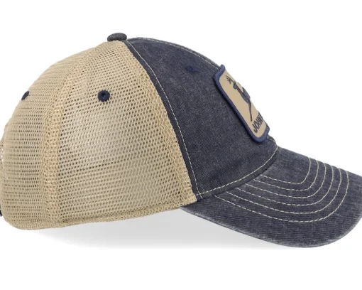 Cotton/Poly Mesh Ivory/Navy Trucker - John Deere