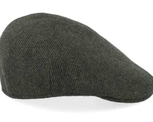 Country Wool Mix 33 Green Flat Cap - MJM Hats