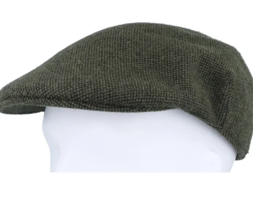 Country Wool Mix 33 Green Flat Cap - MJM Hats