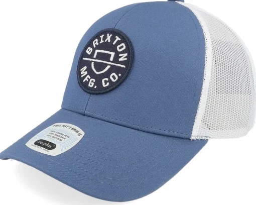 Crest X Mesh Cap Dark Denim/White A-Frame Trucker - Brixton