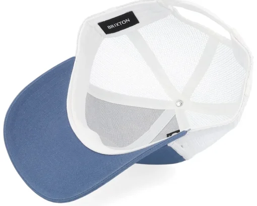 Crest X Mesh Cap Dark Denim/White A-Frame Trucker - Brixton