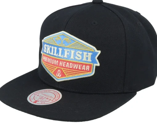 Crimsonwave Logo Black Snapback - Skillfish