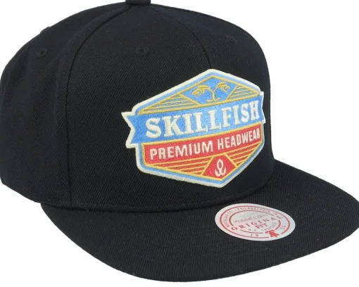 Crimsonwave Logo Black Snapback - Skillfish