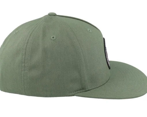 Crown Badge Pink Army Olive Snapback - Hatstore