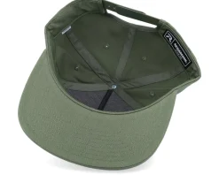 Crown Badge Pink Army Olive Snapback - Hatstore