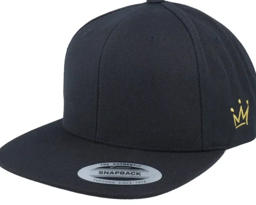 Crown Side Embroidered Navy Snapback - Iconic