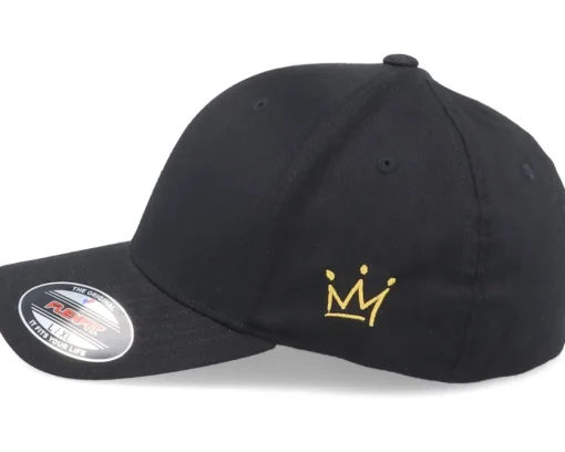 Crown Side Emroidered Black Flexfit - Iconic