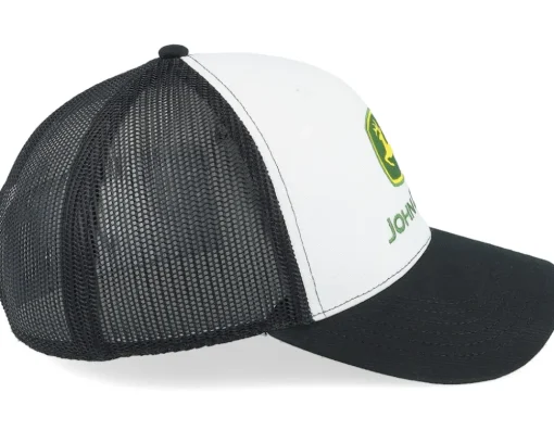 Current Embroidery Black/White Trucker - John Deere