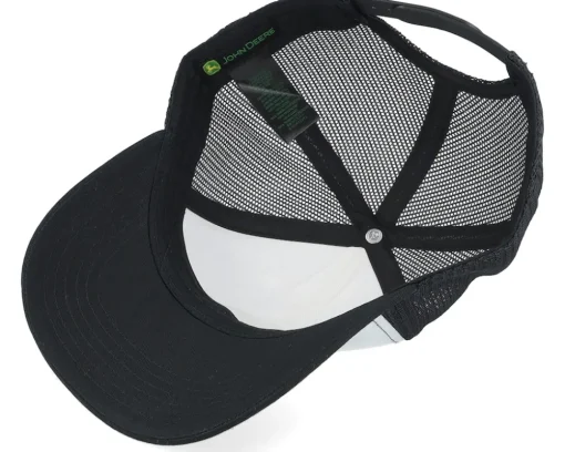 Current Embroidery Black/White Trucker - John Deere