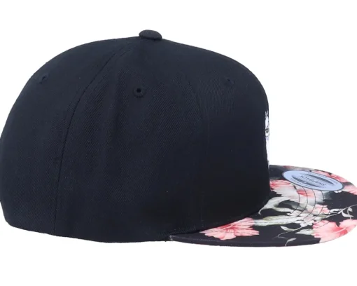Cute Llama Black/Floral Red Snapback - Iconic