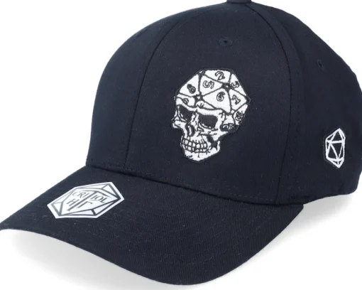 D20 Skull Dice Black - Flexfit