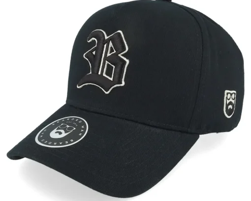 3D Sport Logo Side Patch Black A-Frame Adjustable - Bearded Man