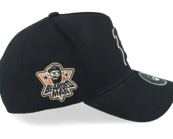 3D Sport Logo Side Patch Black A-Frame Adjustable - Bearded Man