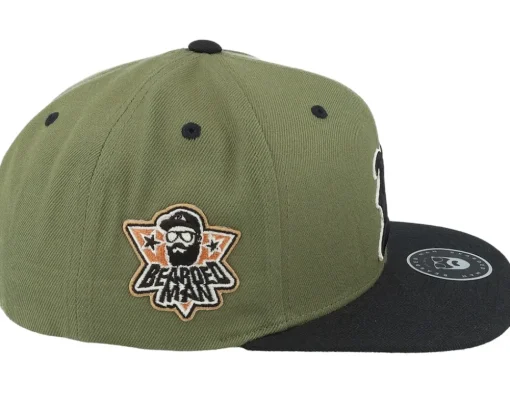 3D Sport Logo Side Patch Olive/Black Snapback