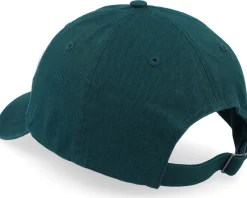 3d Stockholm White Script Solid Dark Green Dad Cap - Hatstore