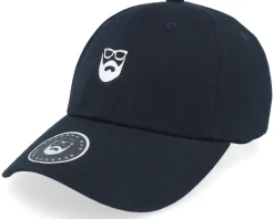 Dad Cap Black/White Adjustable - Bearded Man
