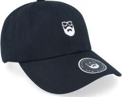 Dad Cap Black/White Adjustable - Bearded Man