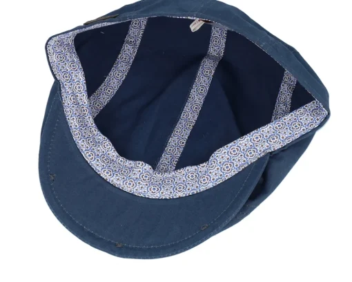Daffy 3 Staywax Blue Flat Cap - MJM Hats