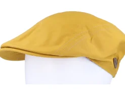 Daffy 3 Staywax Yellow Flat Cap - MJM Hats