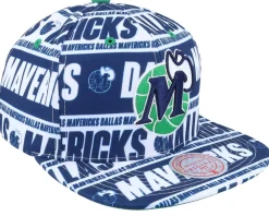 Dallas Mavericks Meat Paper Blue Snapback - Mitchell & Ness