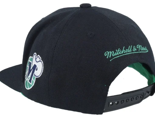 Dallas Mavericks Triple Play Black Snapback - Mitchell & Ness