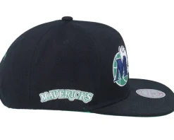 Dallas Mavericks Triple Play Black Snapback - Mitchell & Ness