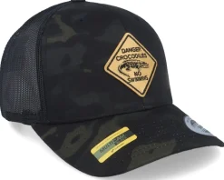 Danger Crocodiles Multicam Camo Black Trucker - Iconic