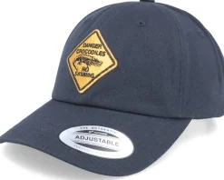Danger Crocodiles No Swimming Navy Dad Cap - Iconic