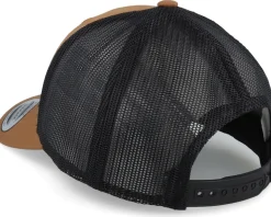 Deer Silhouette Crest Caramel/Black Trucker - Hunter