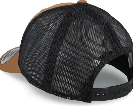 Deer Silhouette Crest Caramel/Black Trucker - Hunter