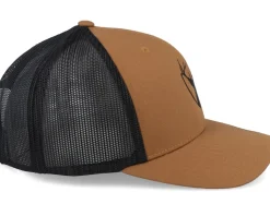 Deer Silhouette Crest Caramel/Black Trucker - Hunter