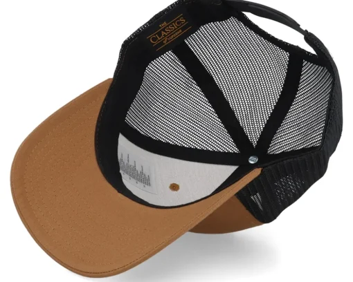 Deer Silhouette Crest Caramel/Black Trucker - Hunter