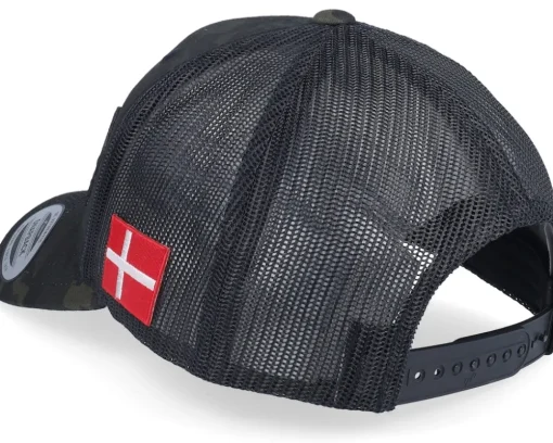 Denmark Army Skull Multicam Black Trucker - Army Head