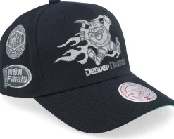 Denver Nuggets Beautiful Chaos Pro Cap Hwc Black Adjustable - Mitchell & Ness