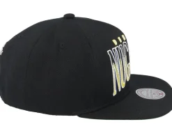 Denver Nuggets Line Work Denver Nuggets Black Snapback - Mitchell & Ness