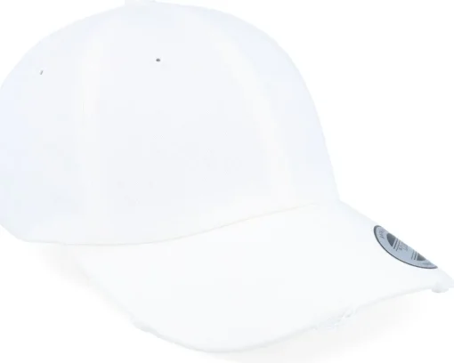 Destroyed White Dad Cap - Yupoong