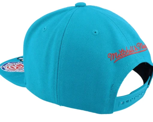Detroit Pistons Front Face Teal Snapback - Mitchell & Ness