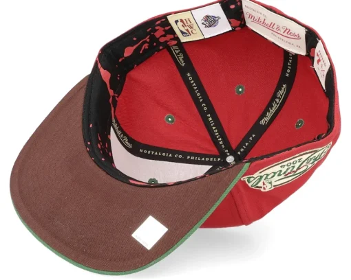 Detroit Pistons Nightmare Red/Green Fitted - Mitchell & Ness