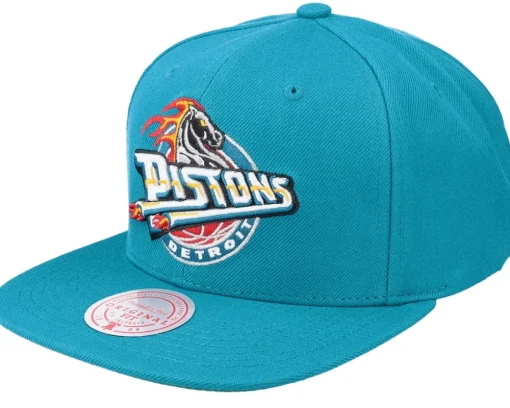 Detroit Pistons Team Ground 2.0 Teal Snapback - Mitchell & Ness