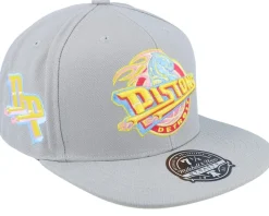 Detroit Pistons Til Dawn Grey Fitted - Mitchell & Ness