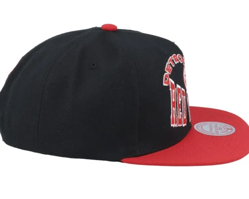 Detroit Red Wings Crooked Path Black Snapback - Mitchell & Ness