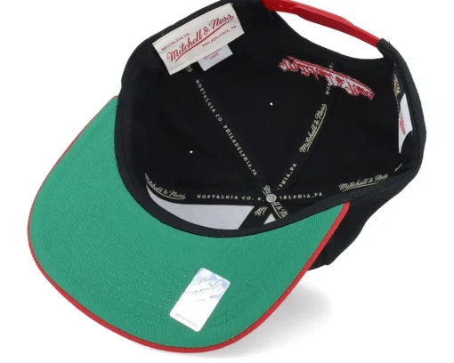 Detroit Red Wings Crooked Path Black Snapback - Mitchell & Ness