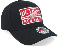 Detroit Red Wings Horizon Patch Classic Red Black Adjustable - Mitchell & Ness