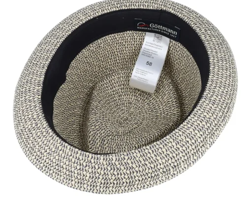 Diamond Paperhut Beige/Black Straw Hat - Göttmann