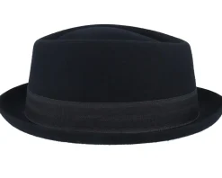 Diamond Woolfelt Black Porkpie - Stetson